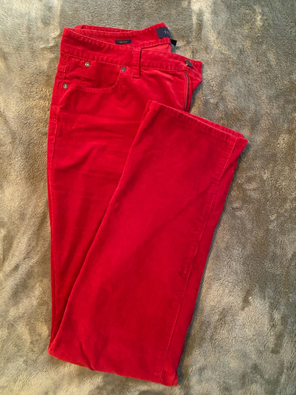 Talbots Red Corduroy Straight leg Jeans